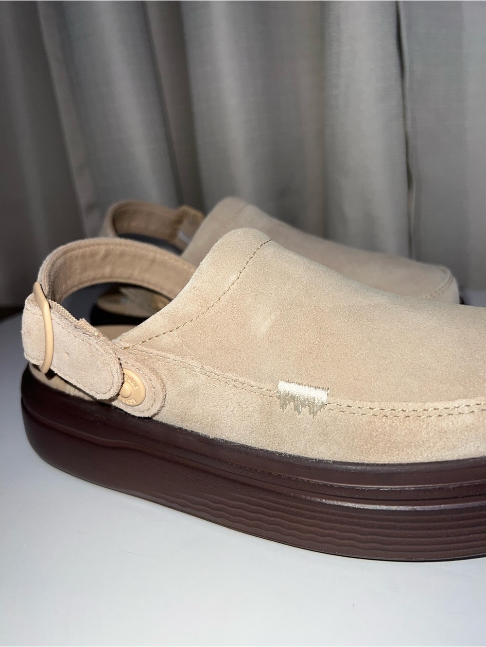 HEY DUDE Suede Austin Lift Clogs-NWOB - Picture 9 of 15